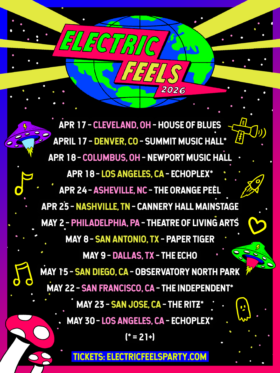 Electric Feels next party