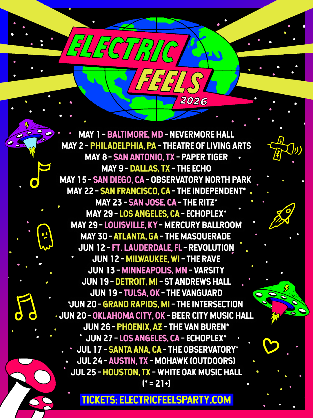 Electric Feels next party