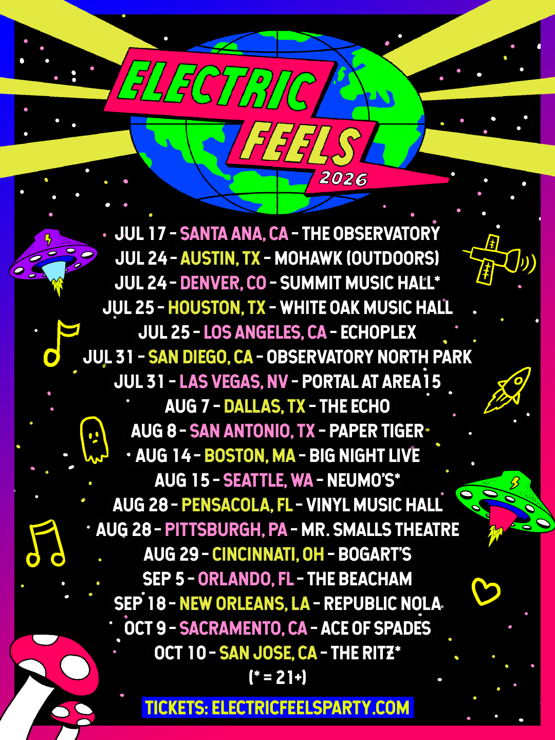 Electric Feels next party