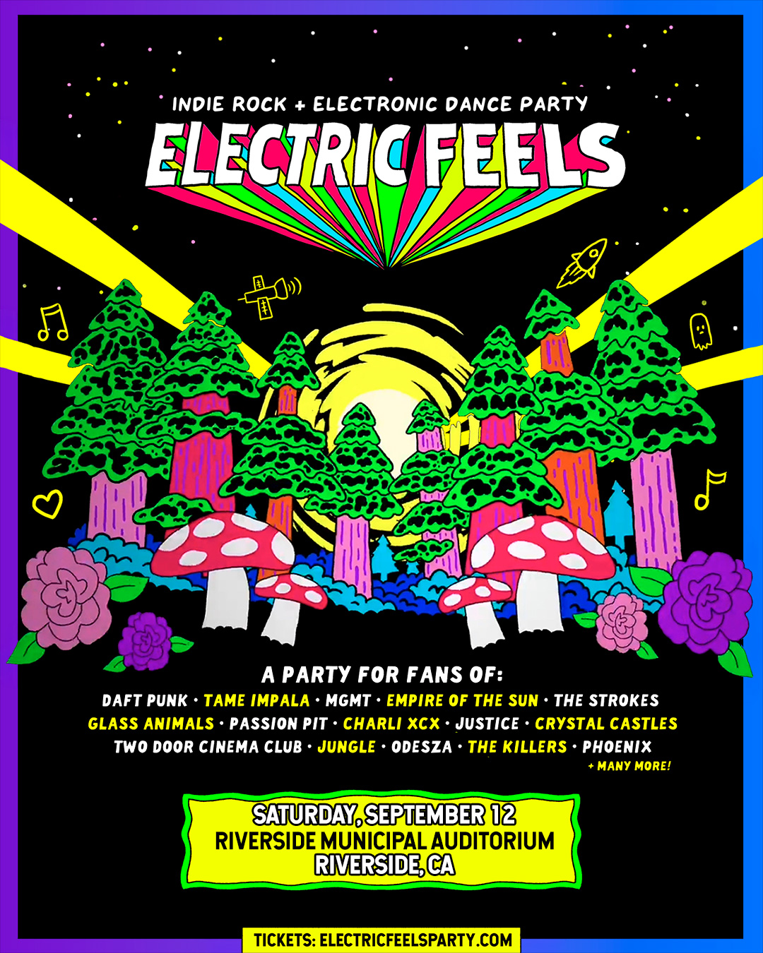 Electric Feels at Riverside Municipal Auditorium